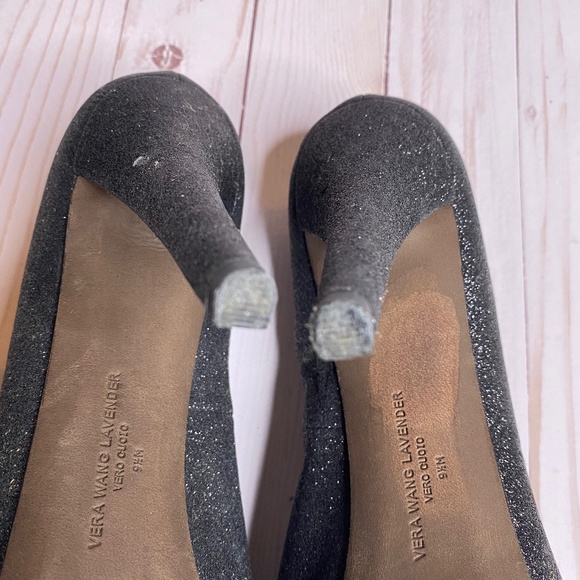 📍Vera Wang Lavender glitter peep platform heel - Picture 9 of 9